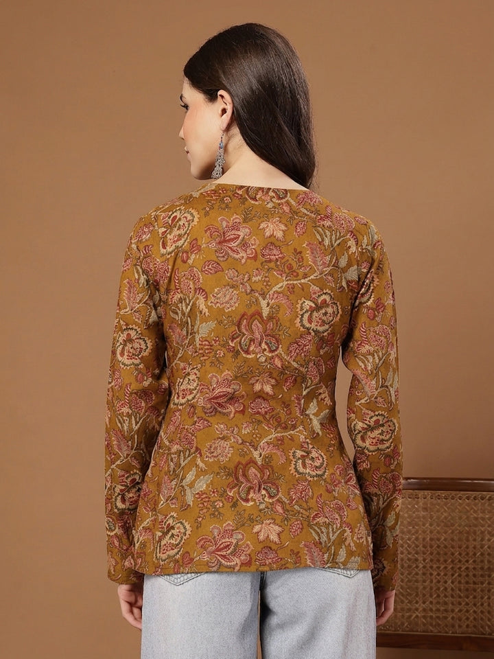 Floral Printed Cotton Straight Top