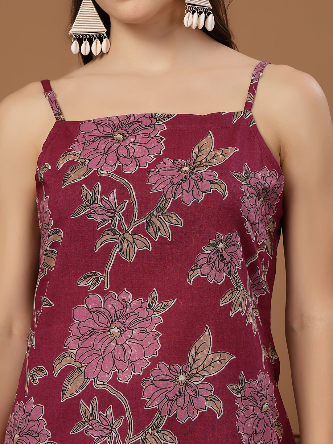 Floral Printed Cotton Straight Top