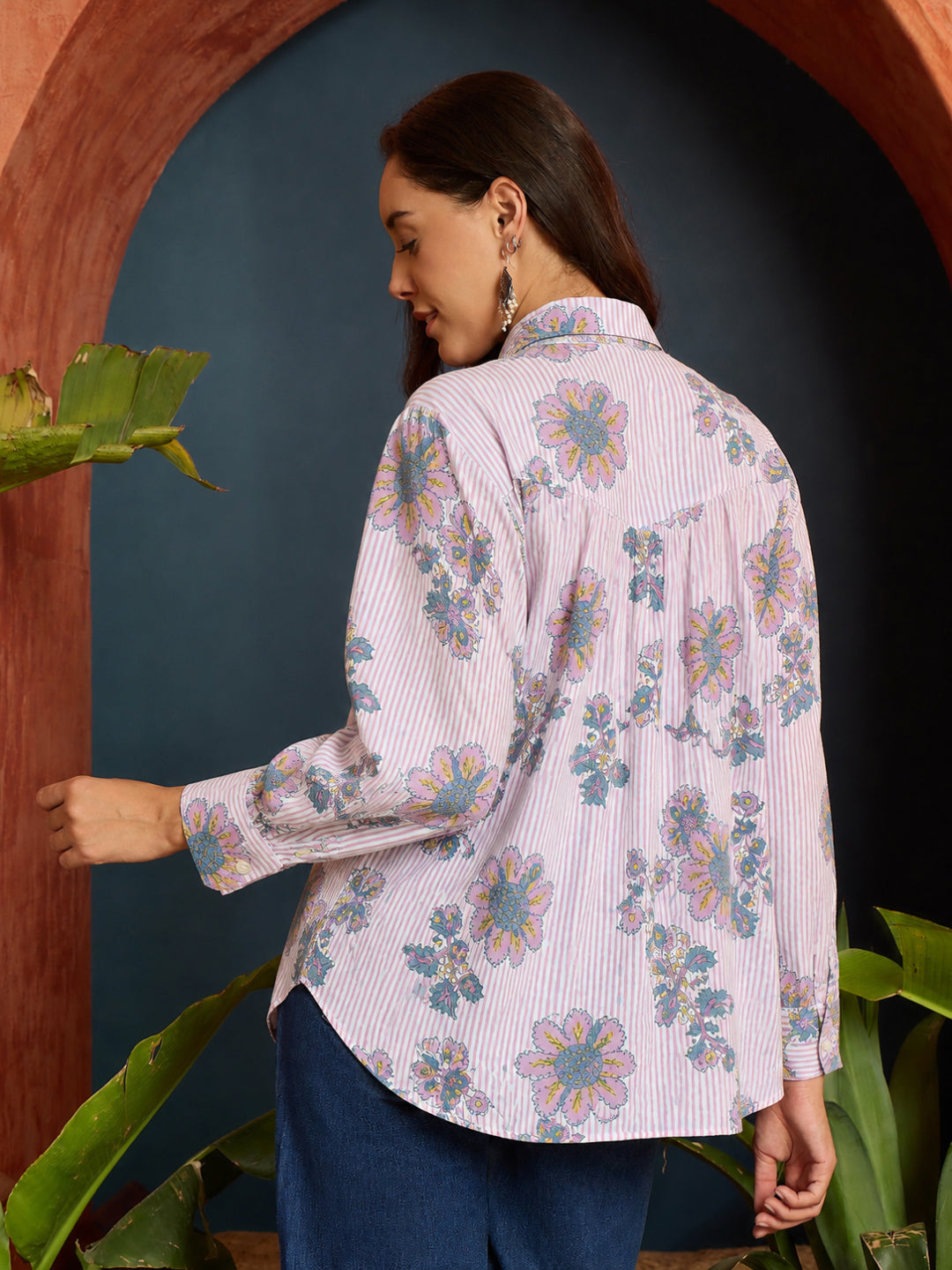 Floral Printed Cotton Shirt