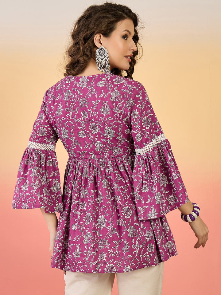 Floral Printed Cotton Top