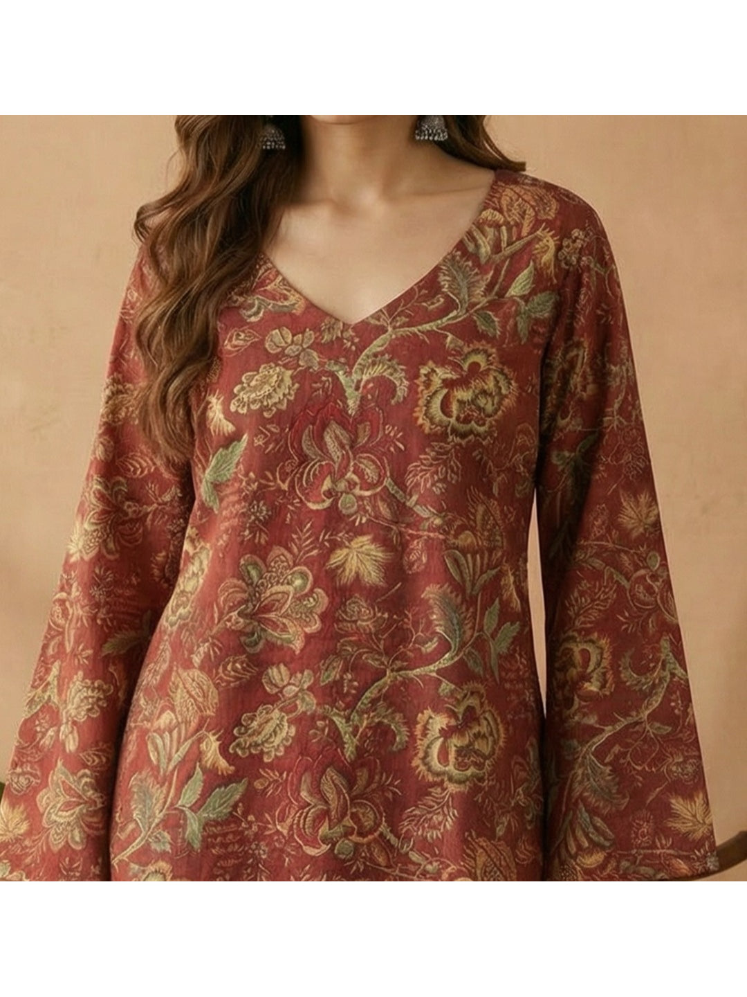 Floral Printed Cotton Straight Top