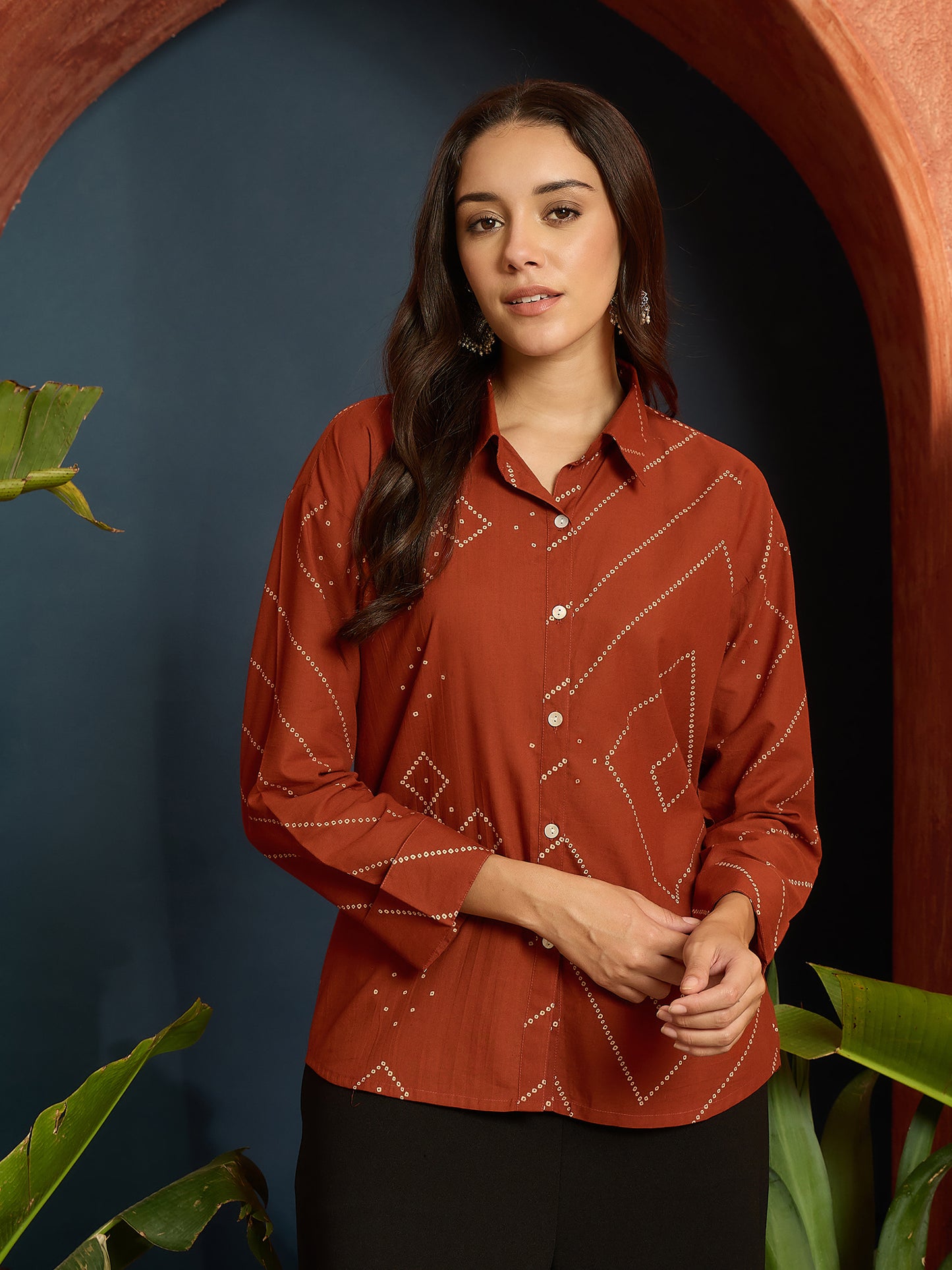 Bandhej Printed Cotton Shirt