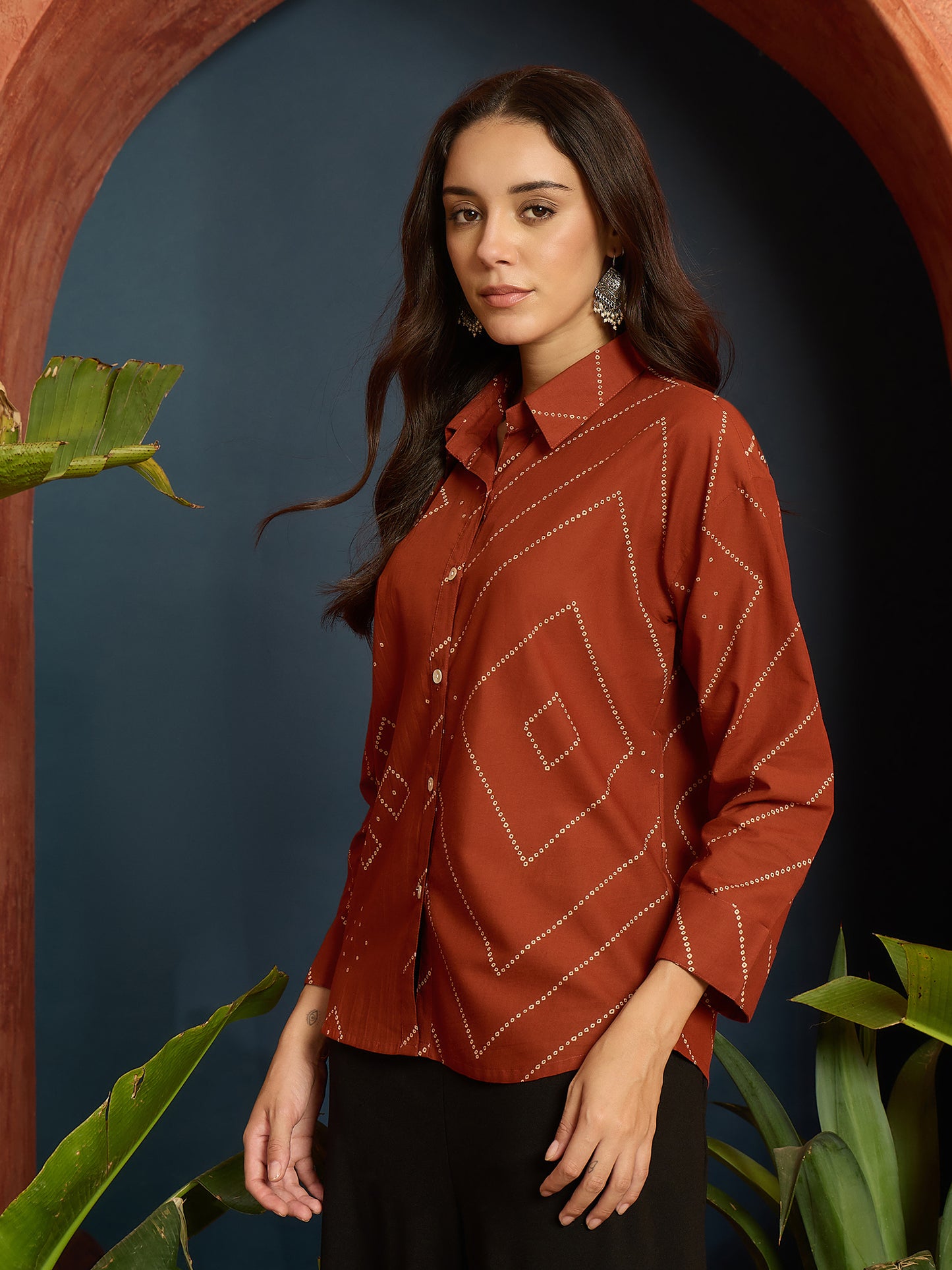 Bandhej Printed Cotton Shirt