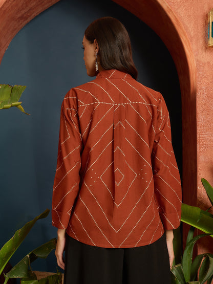 Bandhej Printed Cotton Shirt