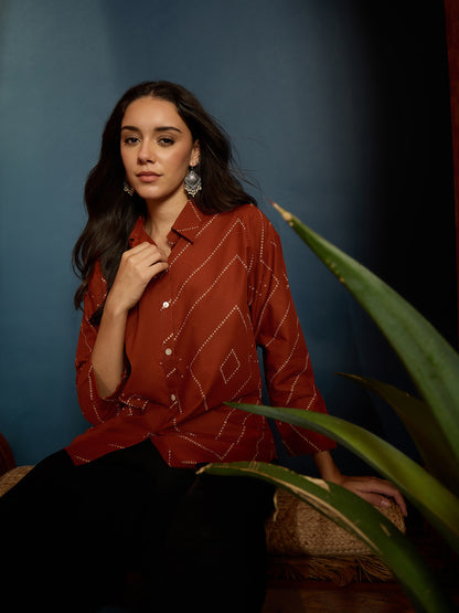 Bandhej Printed Cotton Shirt
