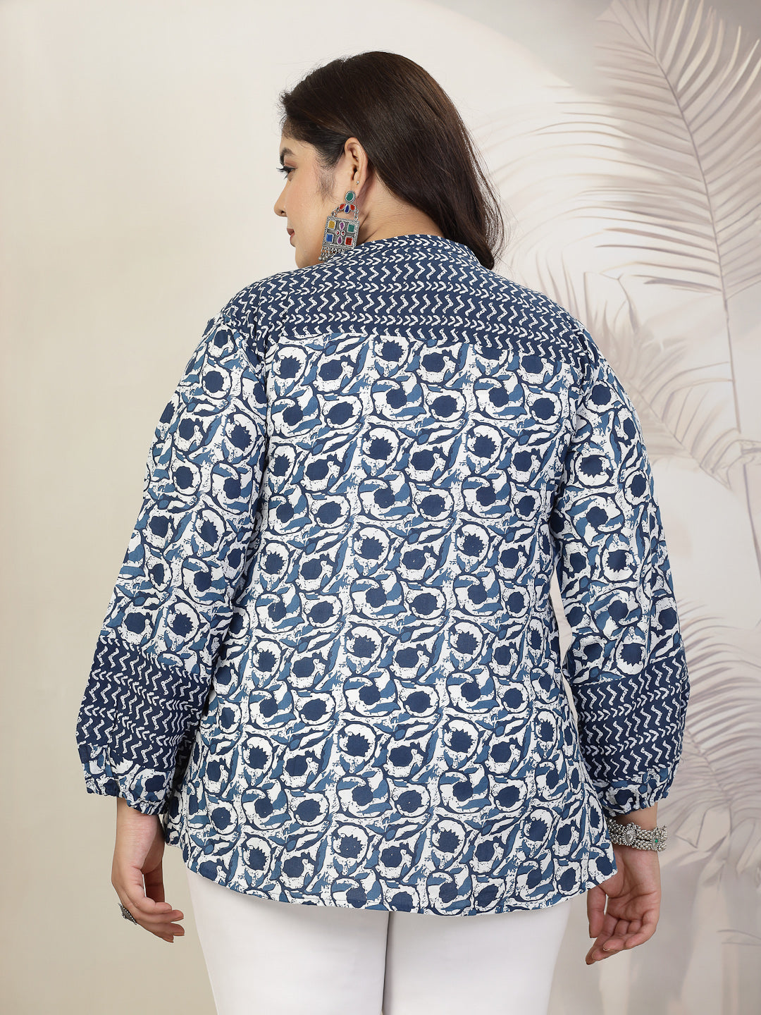 Plus Size Women Floral Printed Cotton Top (Pre-Order)