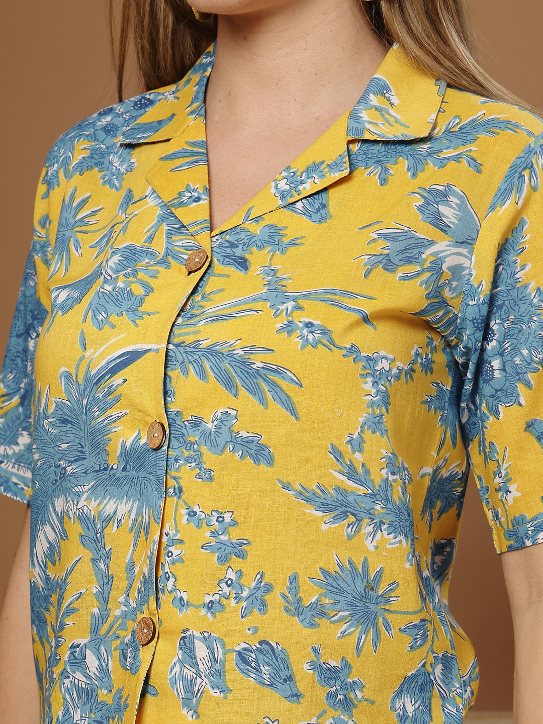 Floral Printed Cotton Crop Top