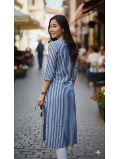 Cotton Kurti With One Pocket