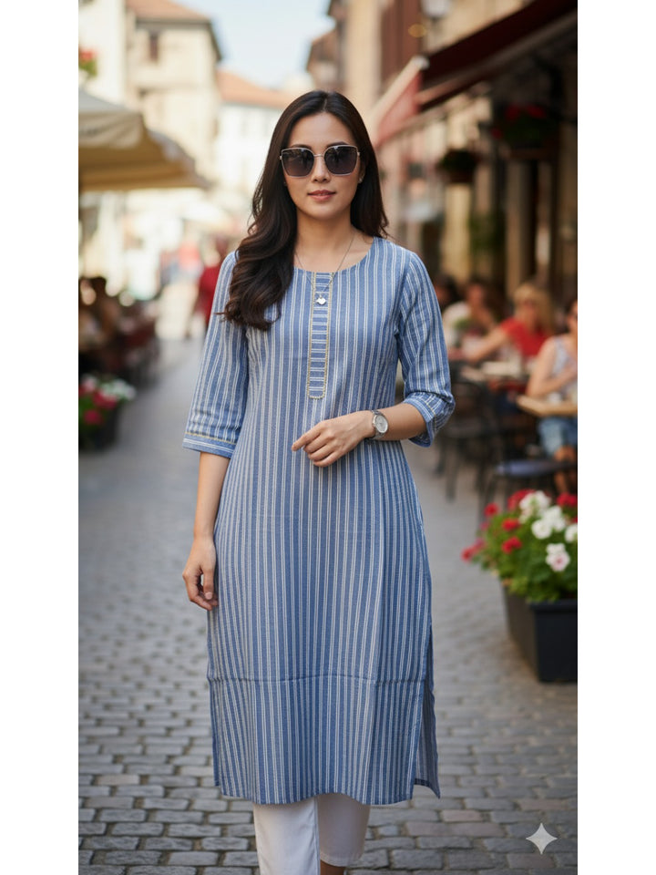 Cotton Kurti With One Pocket