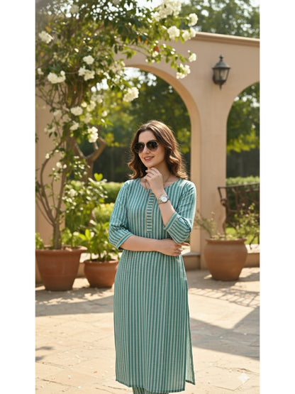 Cotton Kurti With One Pocket