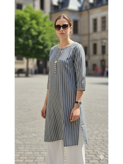 Cotton Kurti With One Pocket