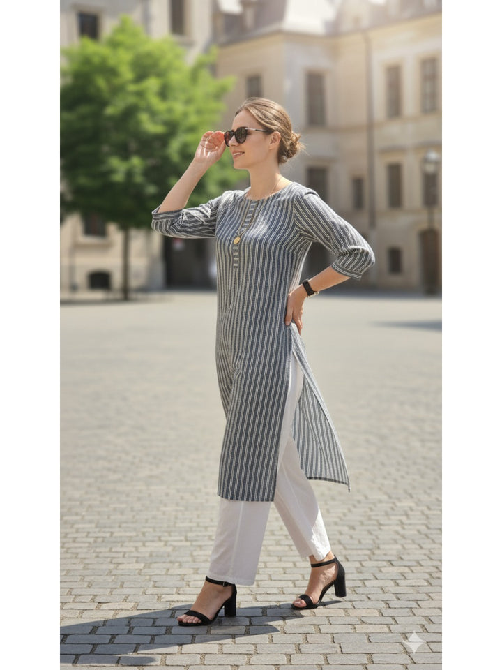 Cotton Kurti With One Pocket