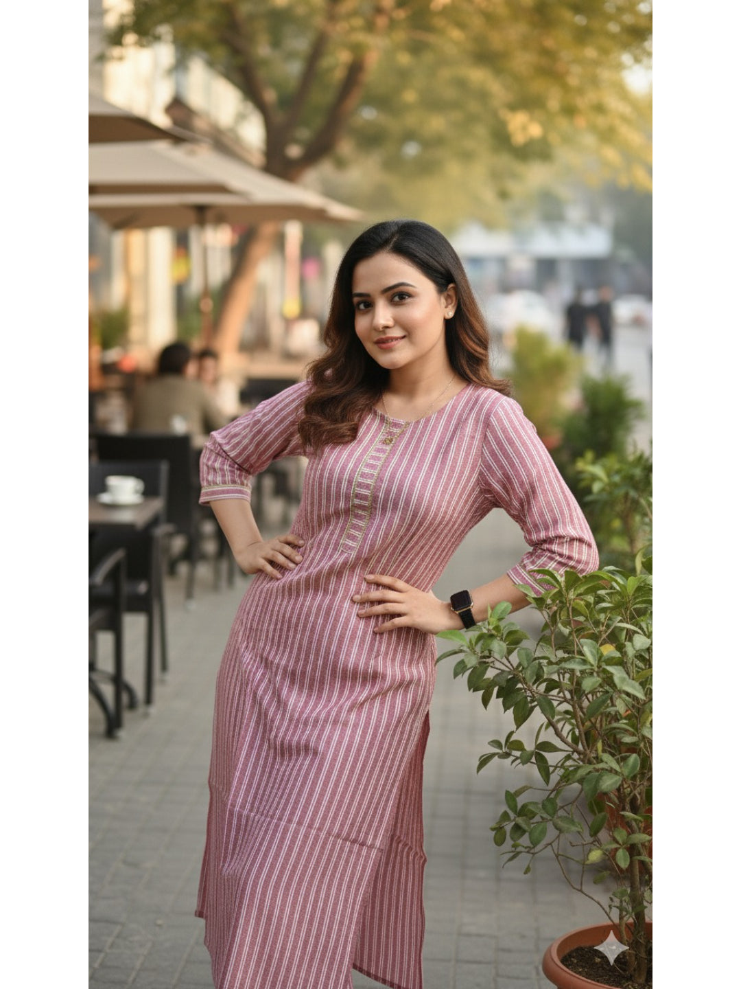 Cotton Kurti With One Pocket