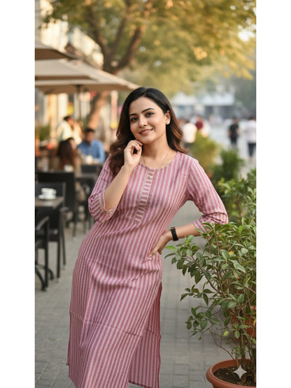Cotton Kurti With One Pocket