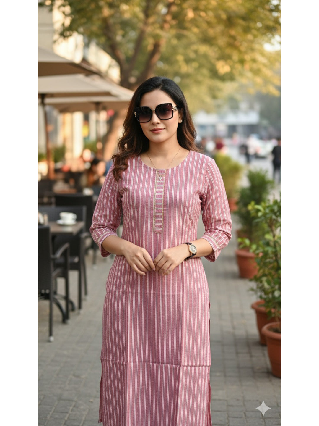 Cotton Kurti With One Pocket