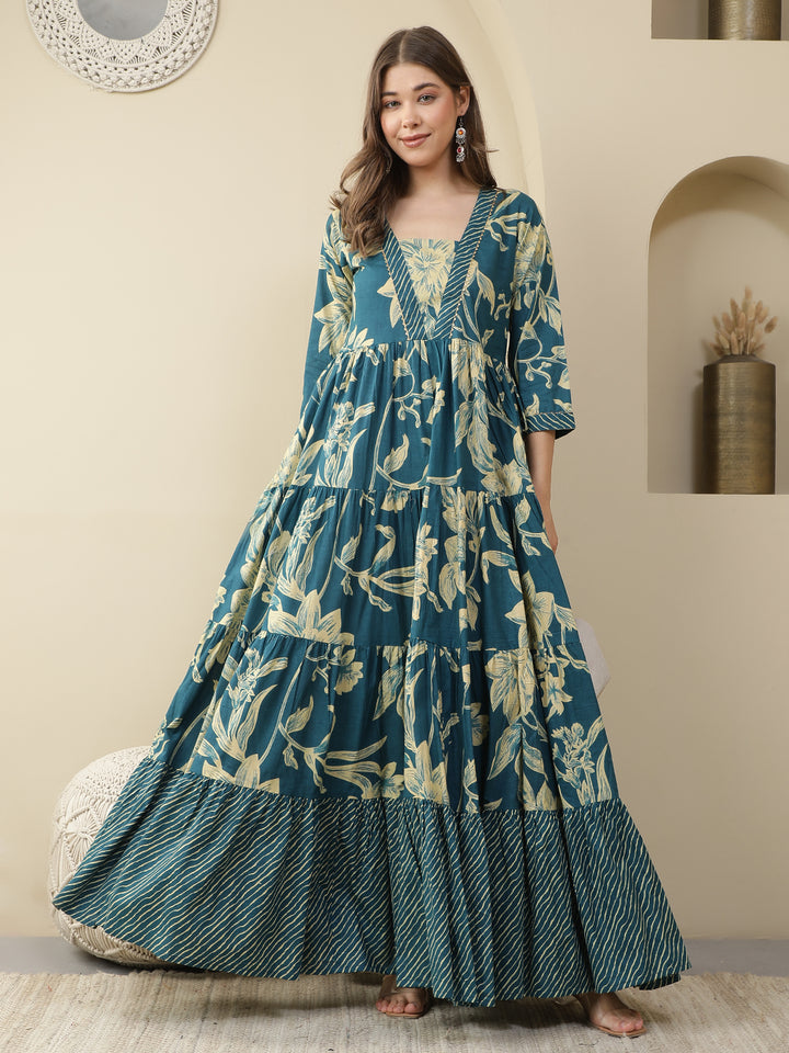 Floral Printed Anarkali Kurta