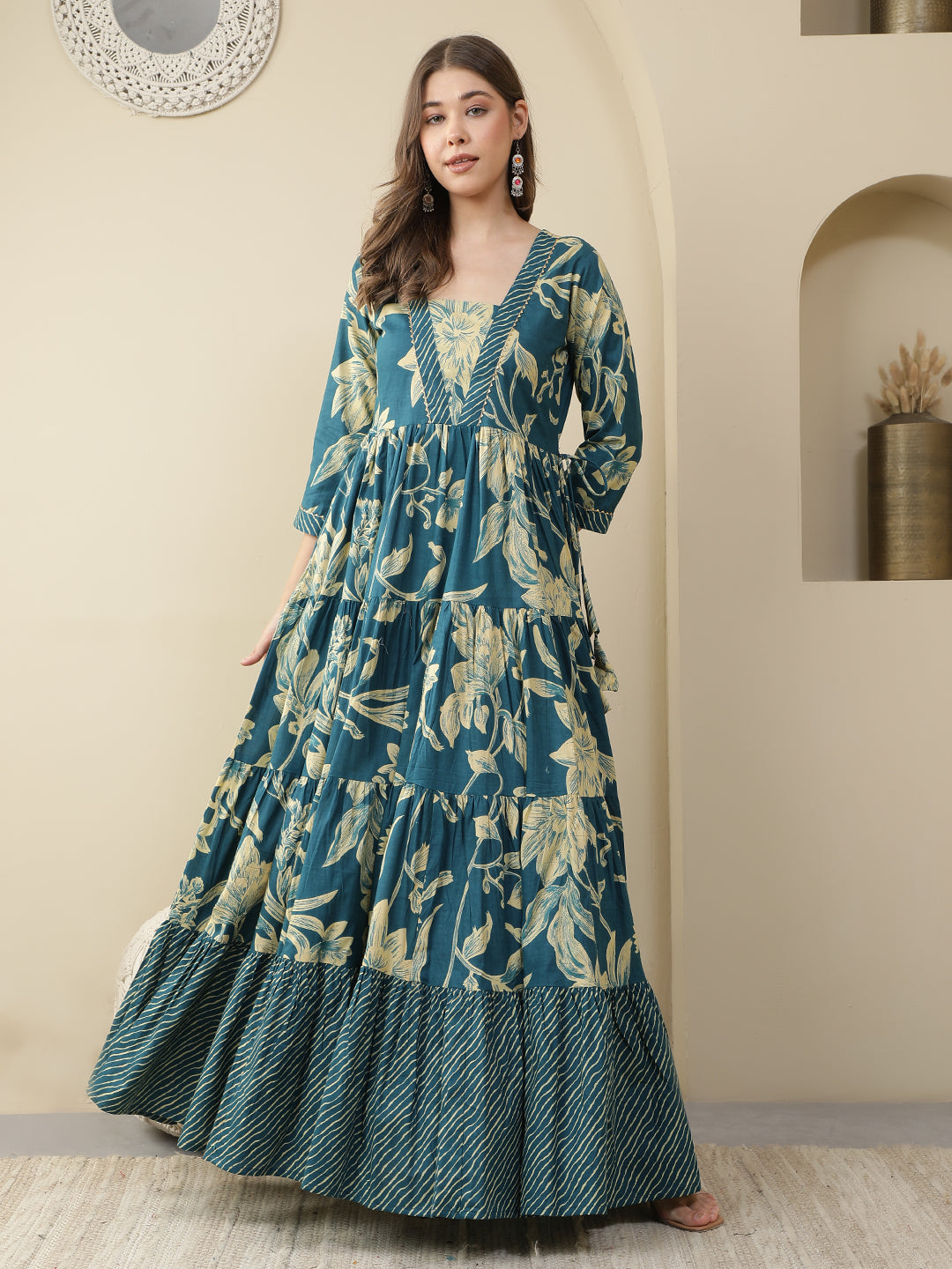 Floral Printed Anarkali Kurta