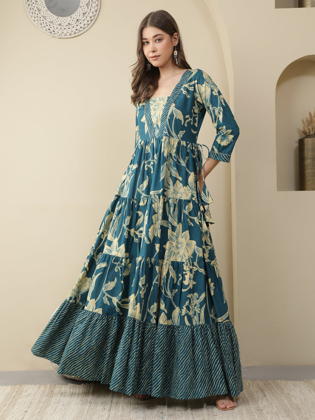 Floral Printed Anarkali Kurta