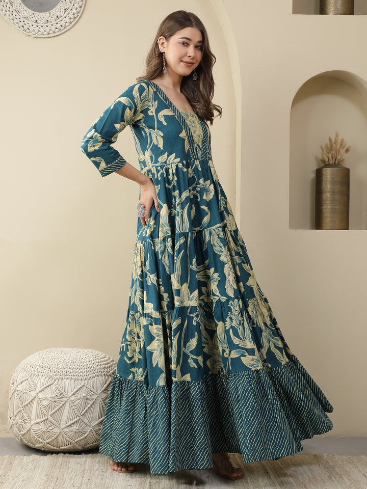Floral Printed Anarkali Kurta
