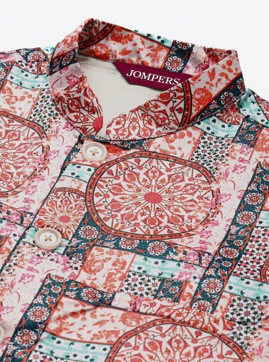 Silk Blend Ethnic Wear Nehru Jacket