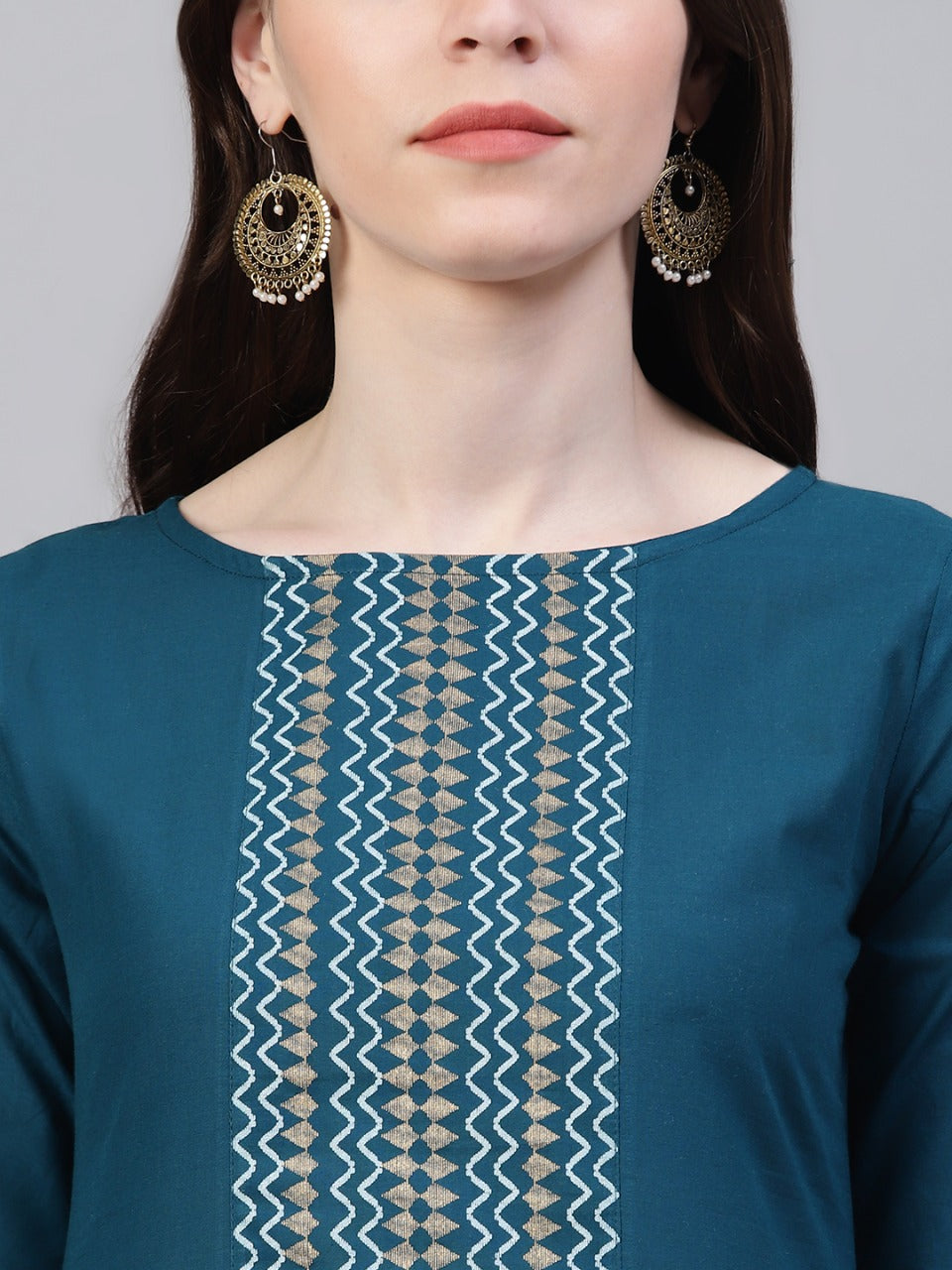 Women Printed Cotton Straight Kurta Pant Dupatta Set (Pre-Order)
