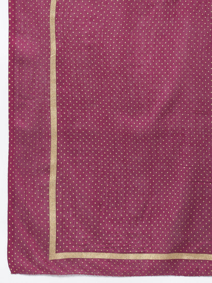 Gold Printed Rayon Flared Kurta Dupatta Set (Pre-Order)