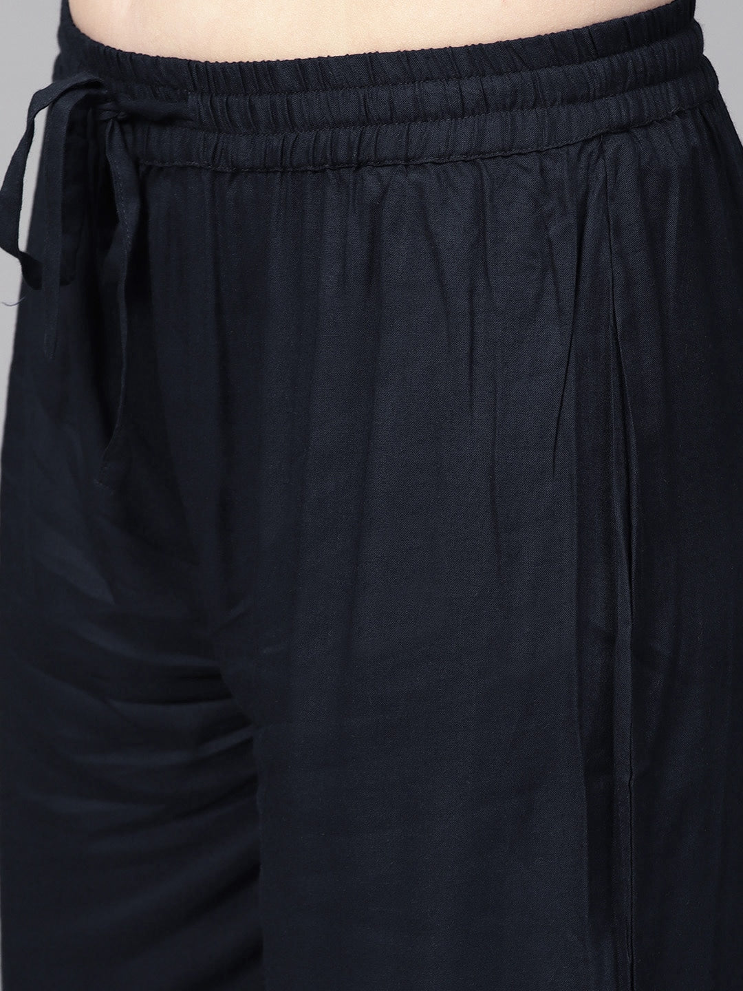 Beige & Blue Printed Kurta Set