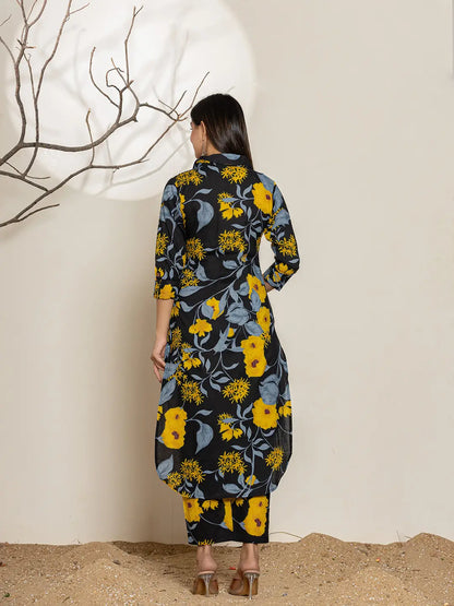 Black Cotton Co Ord Set