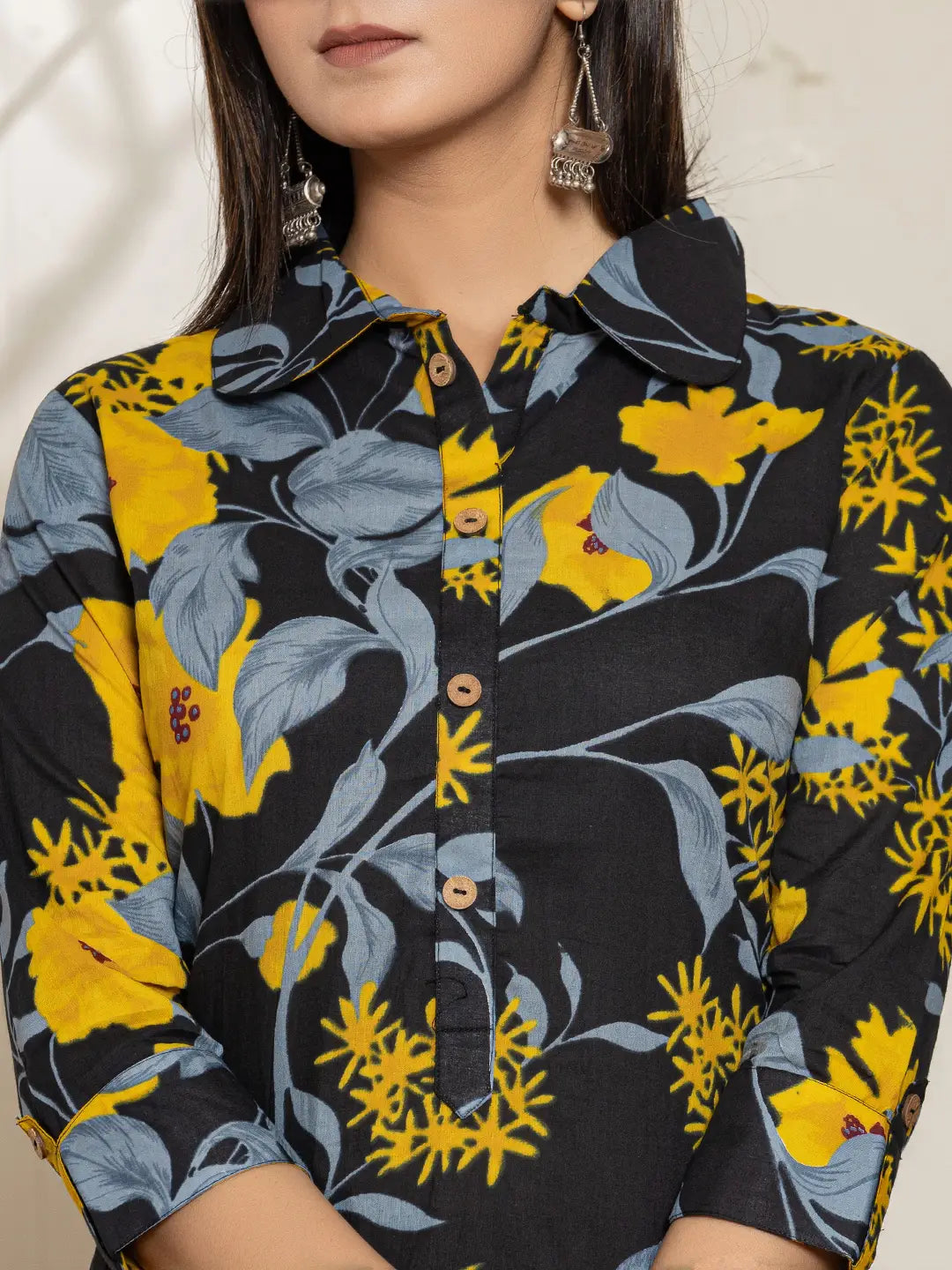 Black Cotton Co Ord Set