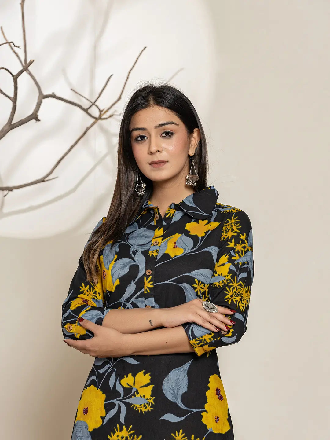 Black Cotton Co Ord Set