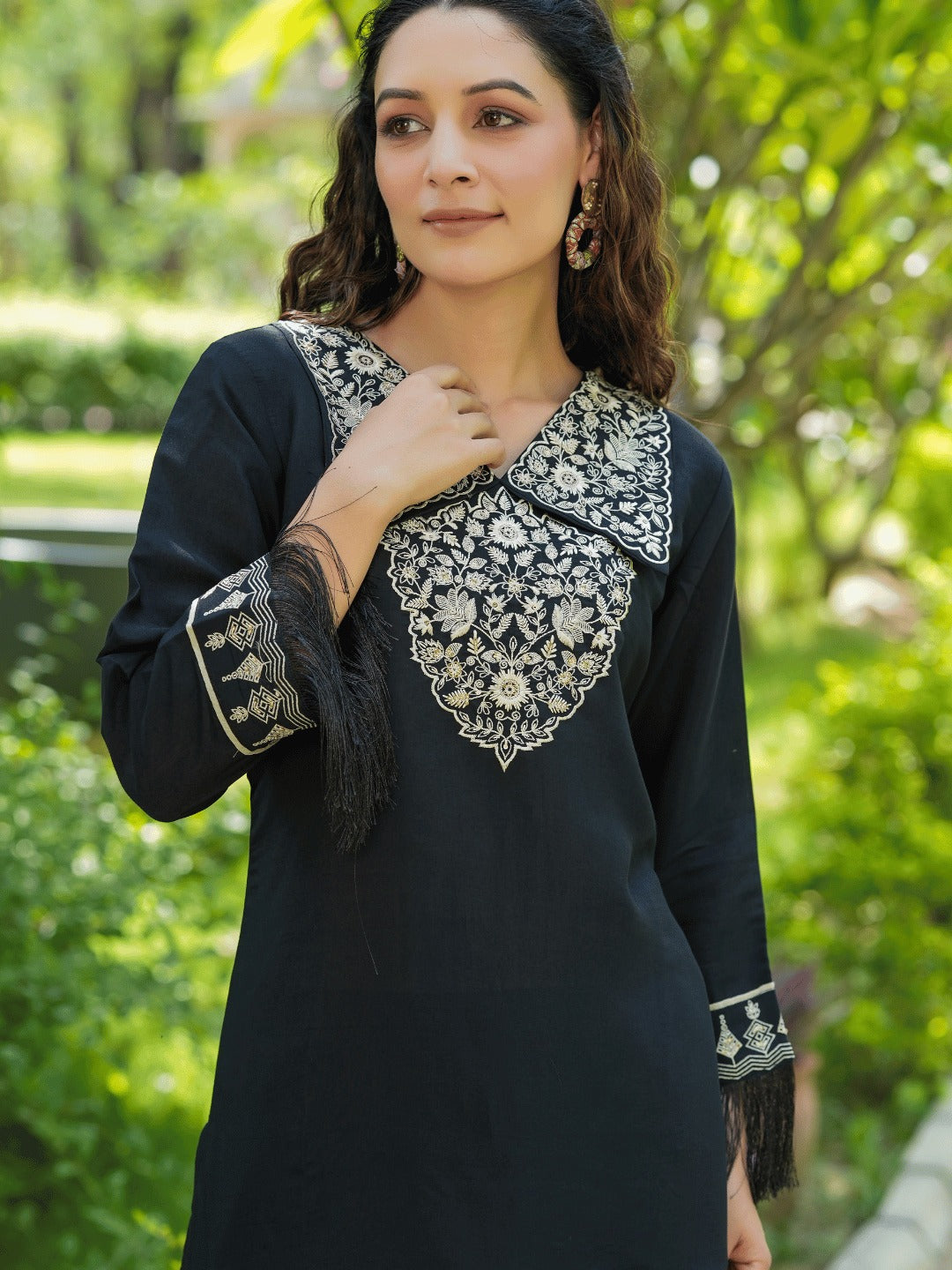 Embroidered Shirt And Trouser Co Ords