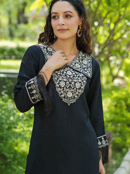 Embroidered Shirt And Trouser Co Ords