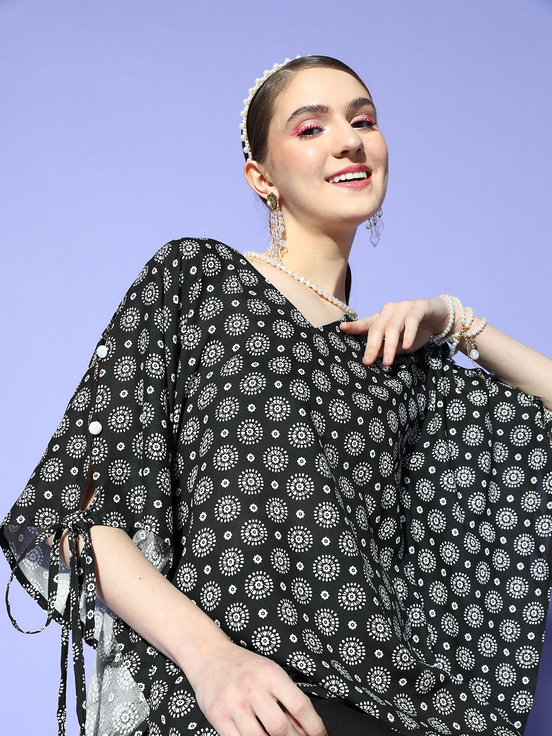Black Kaftan Top