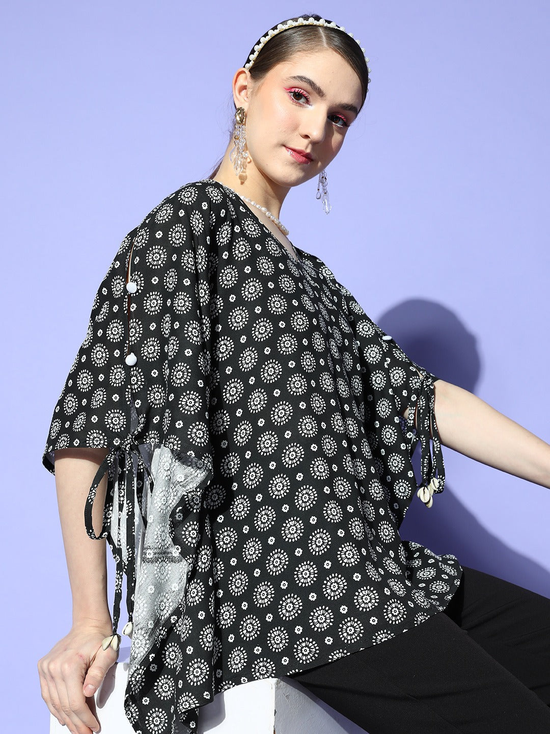 Black Kaftan Top