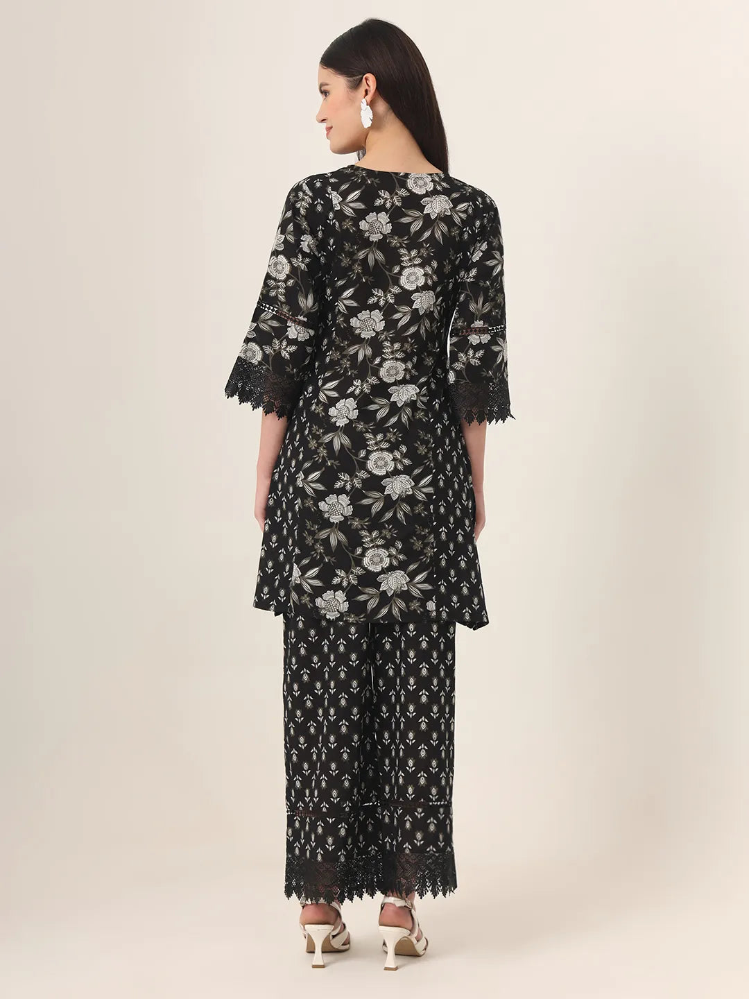 Black Pure Cotton Co Ord Set