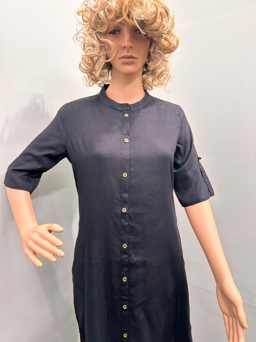 Black Plain Kurti