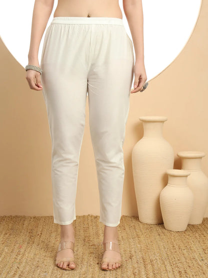 Blue And White A Line Premium Mul Cotton Kurta Dupatta Pant Set