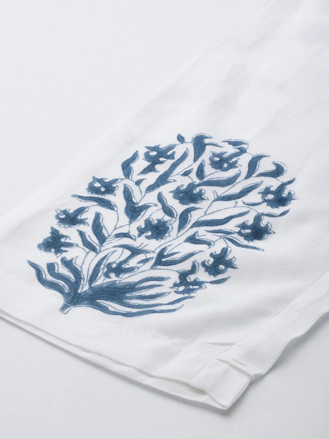 Blue Paisley Printed Dupatta Set