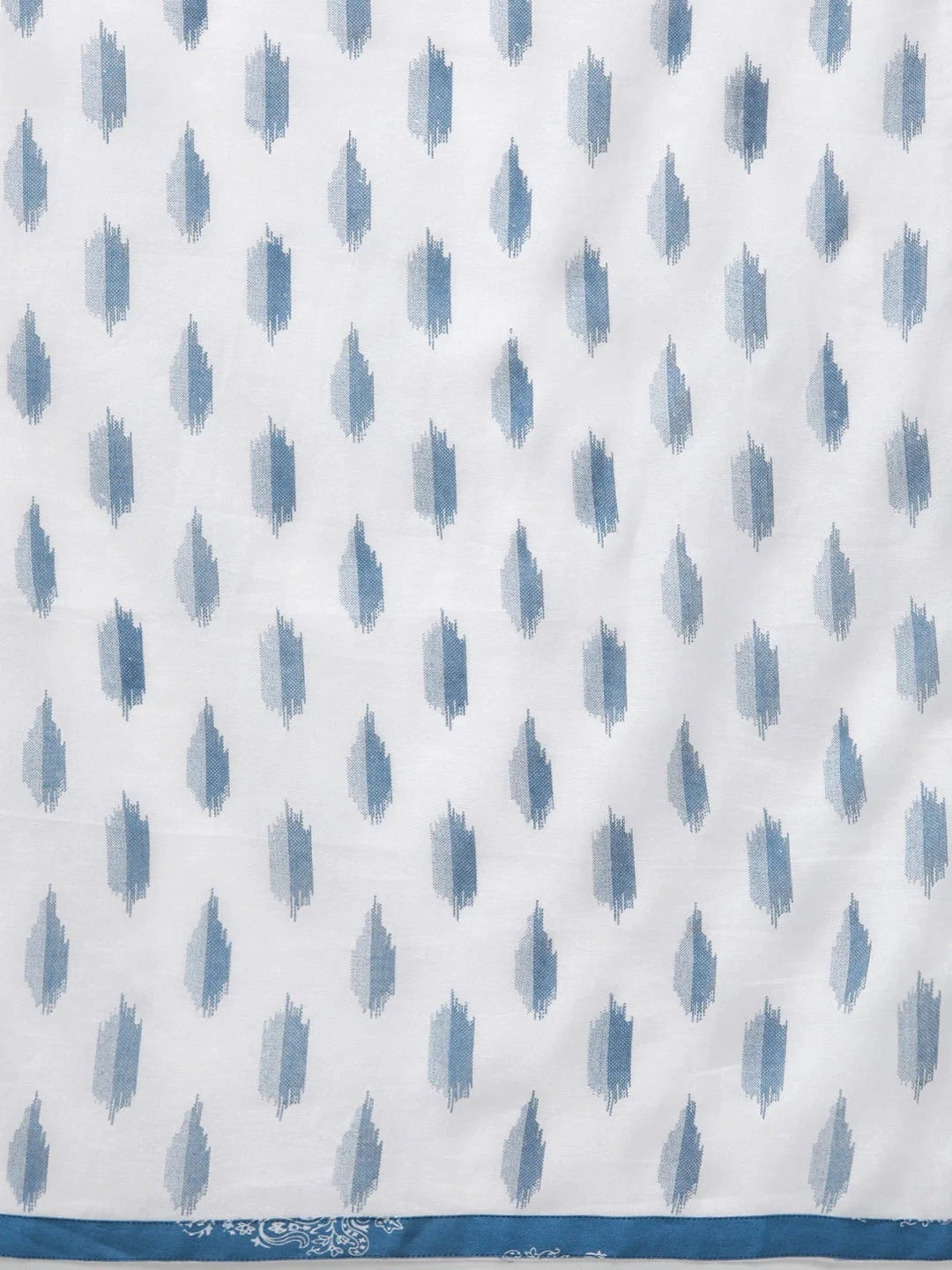 Blue Paisley Printed Dupatta Set