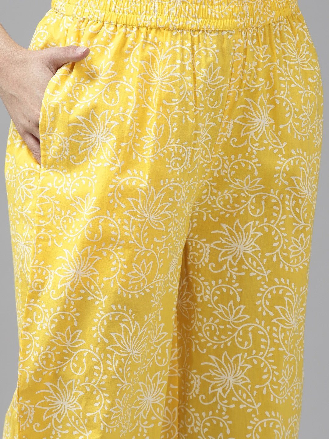 Blue & Yellow Ethnic Printed Dupatta Set