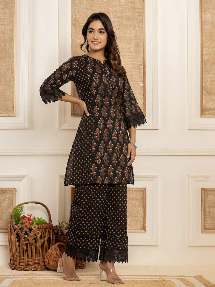 Cotton Black Co Ord Set