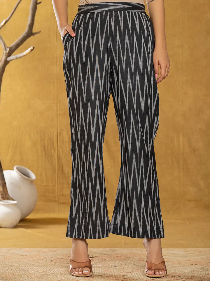Cotton Black Ikat Co Ord Set