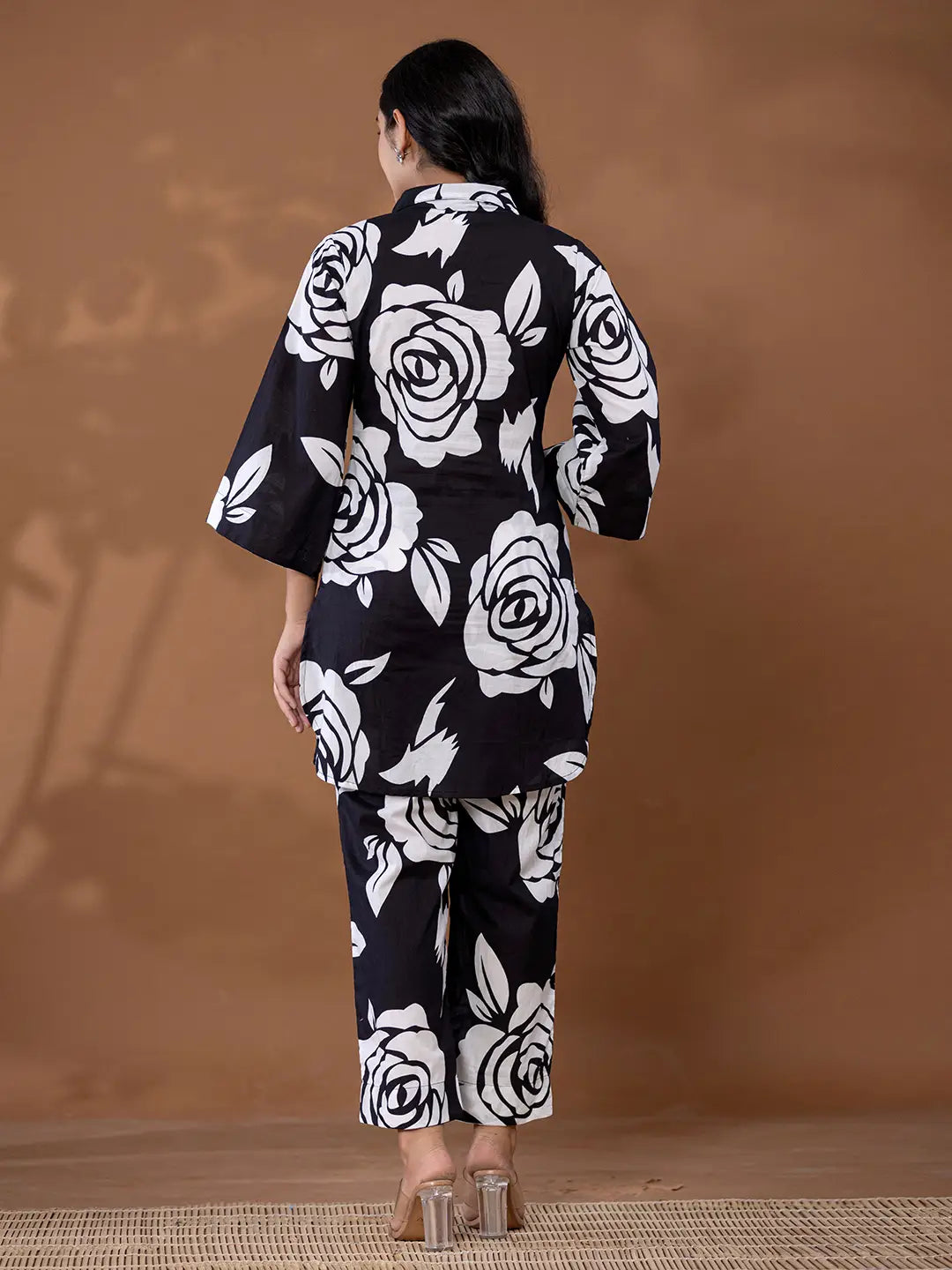 Cotton Black Printed Co Ord Set