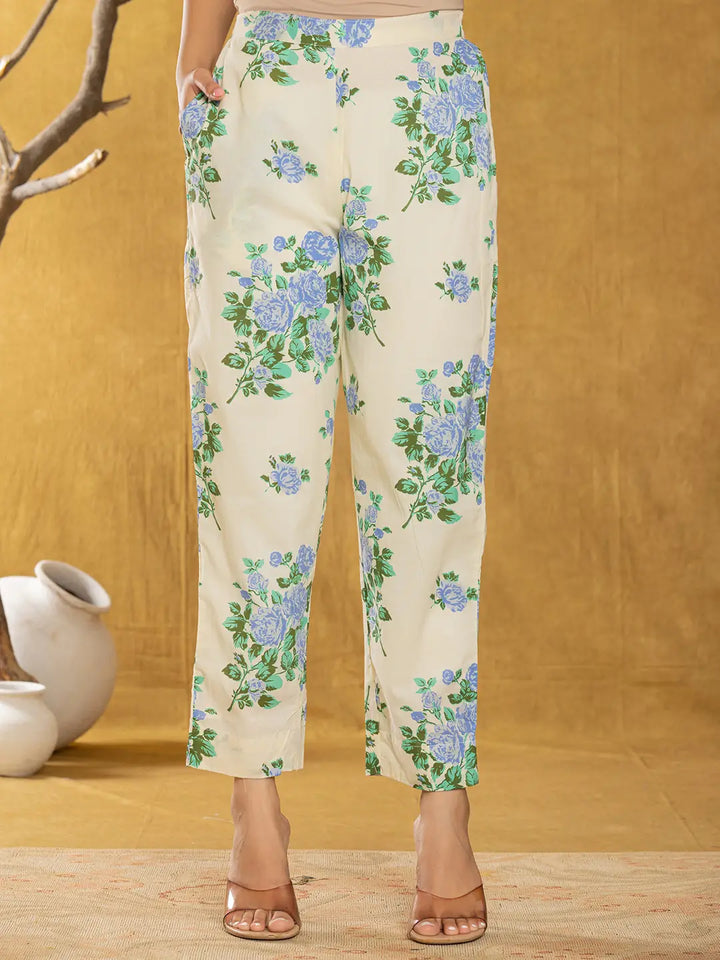 Cotton Blue Floral Print Co Ord Set