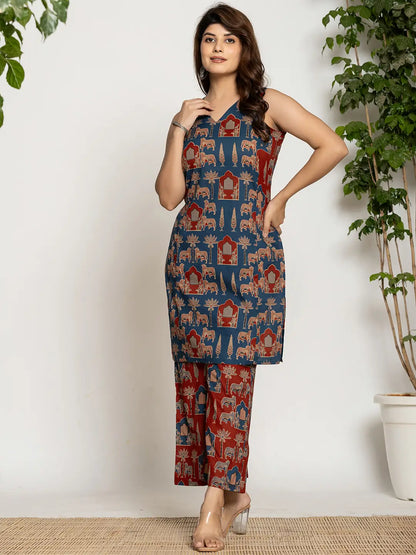 Cotton Sleeveless Co Ord Set