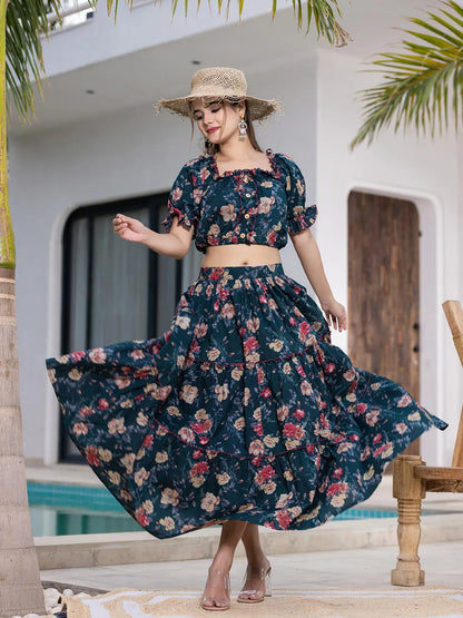 Cotton Green Skirt Co Ord Set