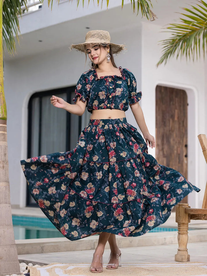 Cotton Green Skirt Co Ord Set