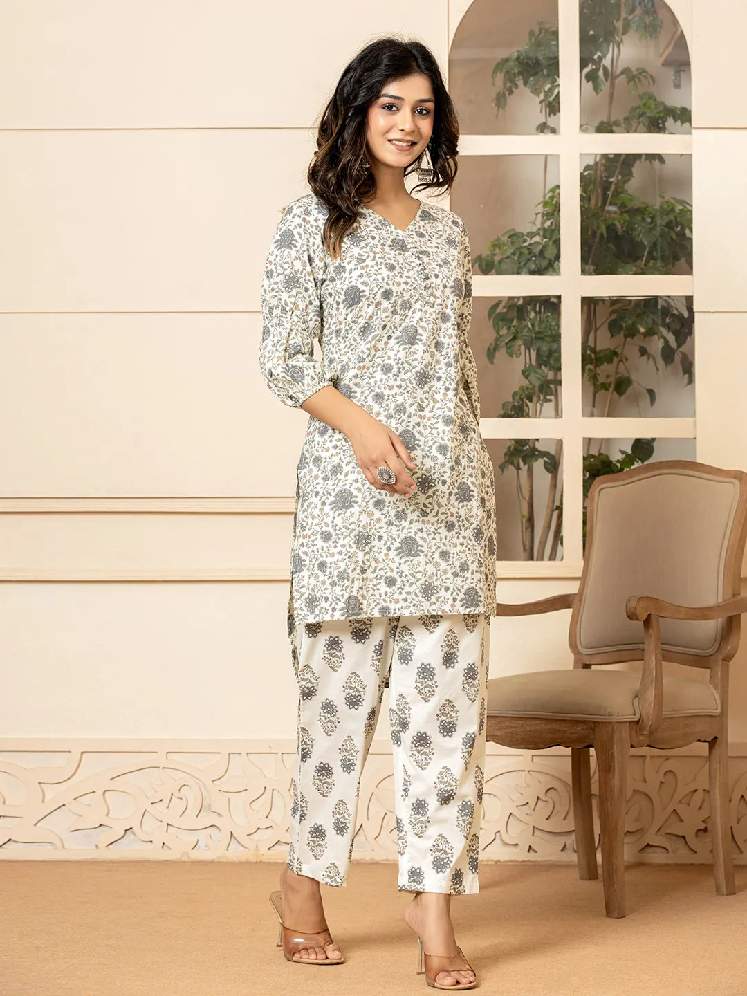Cotton Grey Co Ord Set