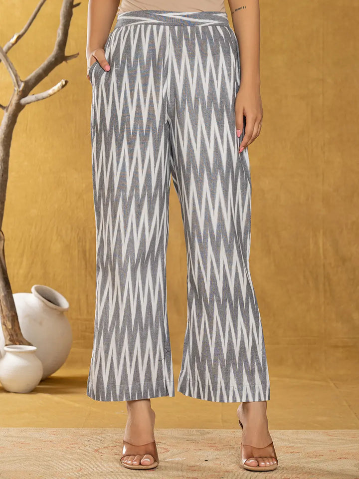 Cotton Grey Ikat Co Ord Set