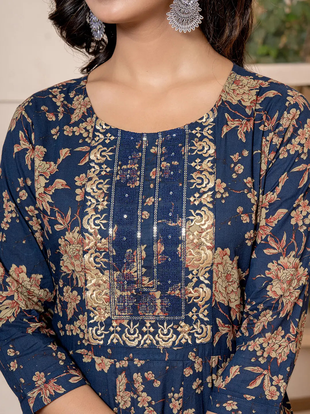 Cotton Anarkali Dupatta Set